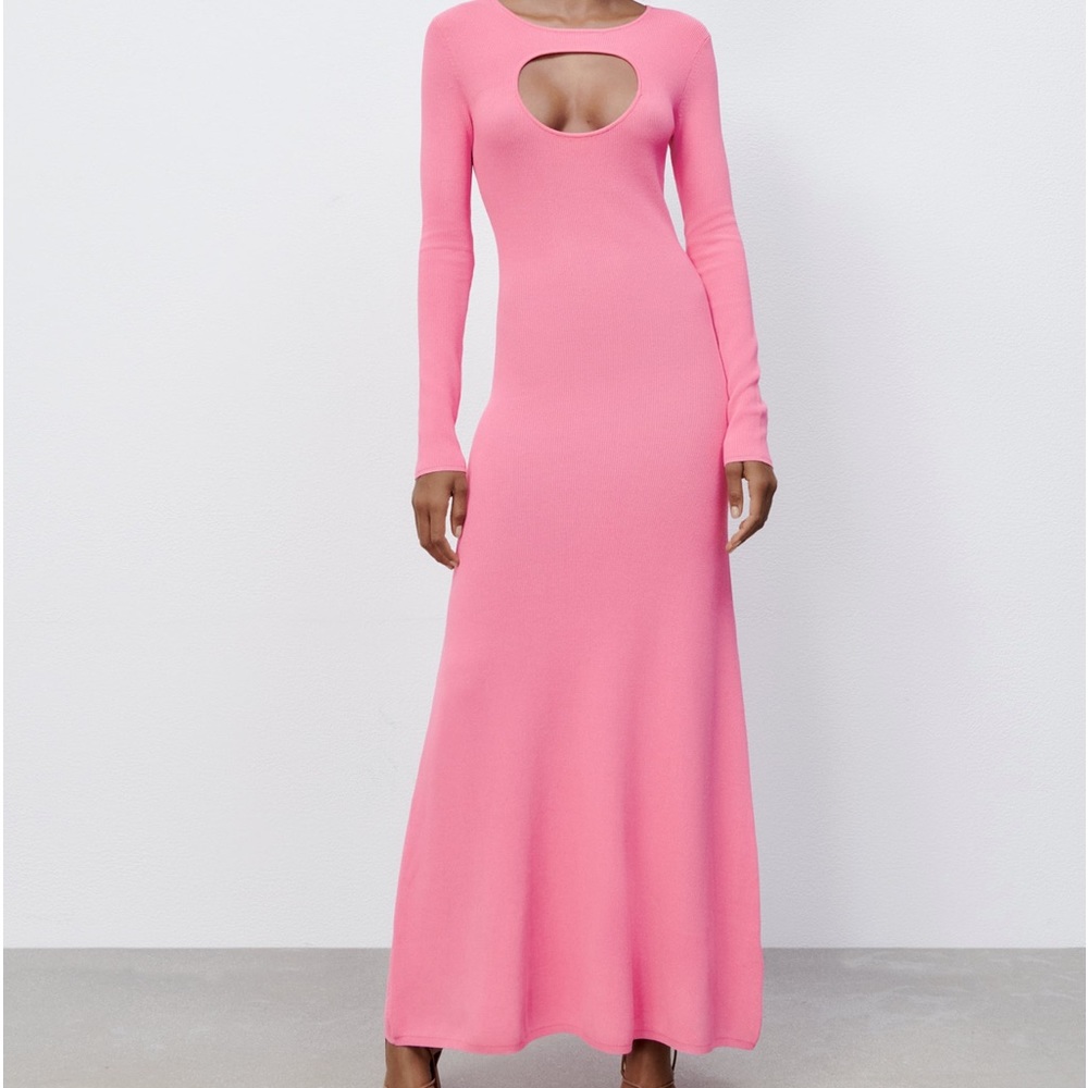 Zara CUT-OUT KNIT DRESS